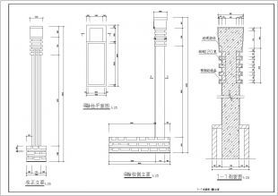 【建筑施工图】某工厂景观大门(及门卫室)设计cad全套建筑施工图_土木在线